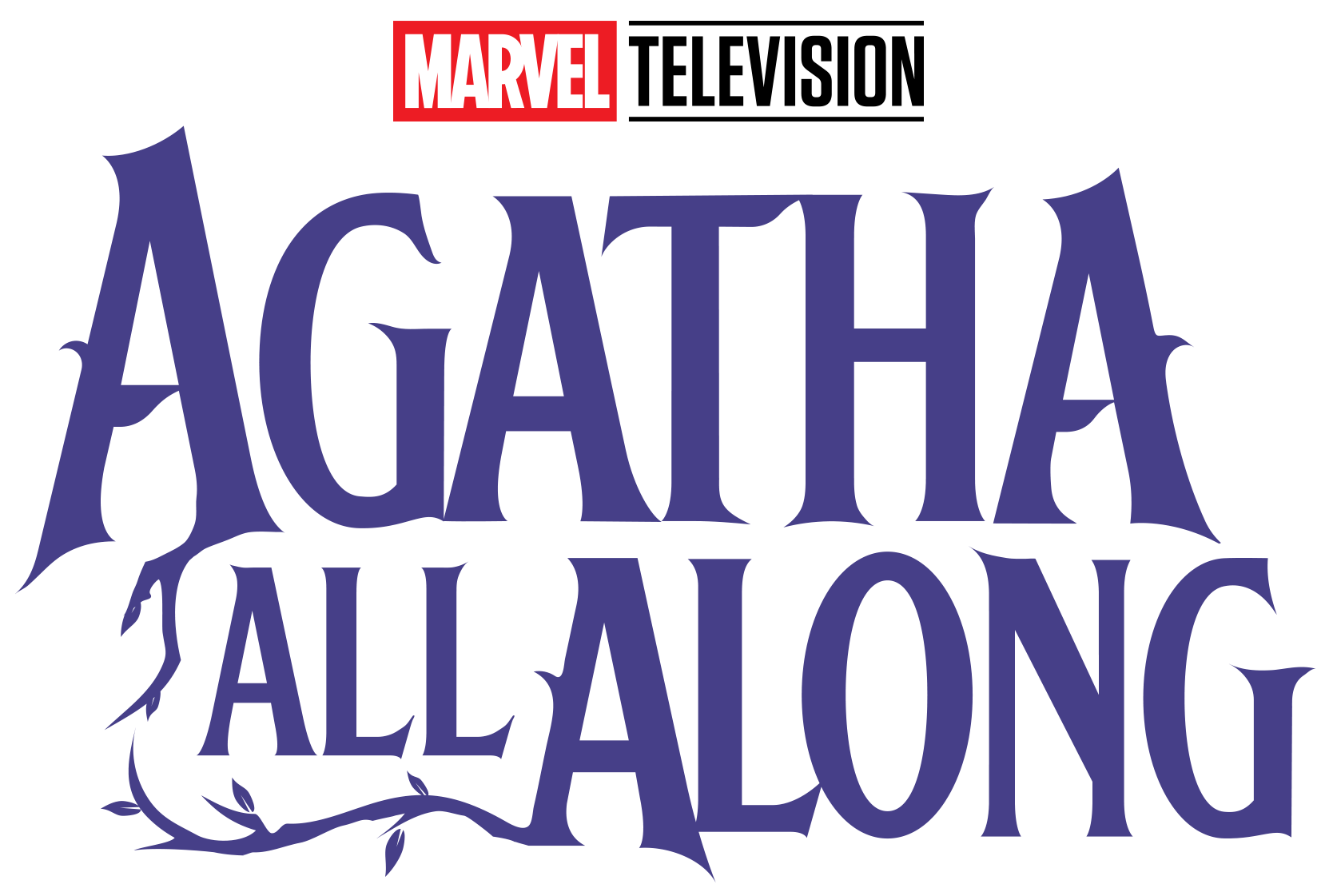 Agatha all along logo violet ms noir