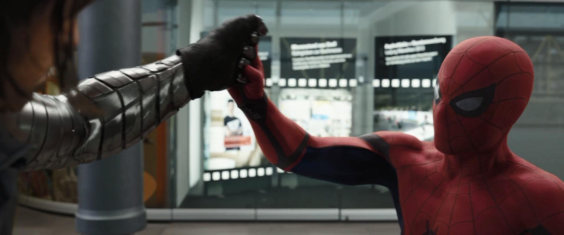 Cacw spider man affronte bucky barnes
