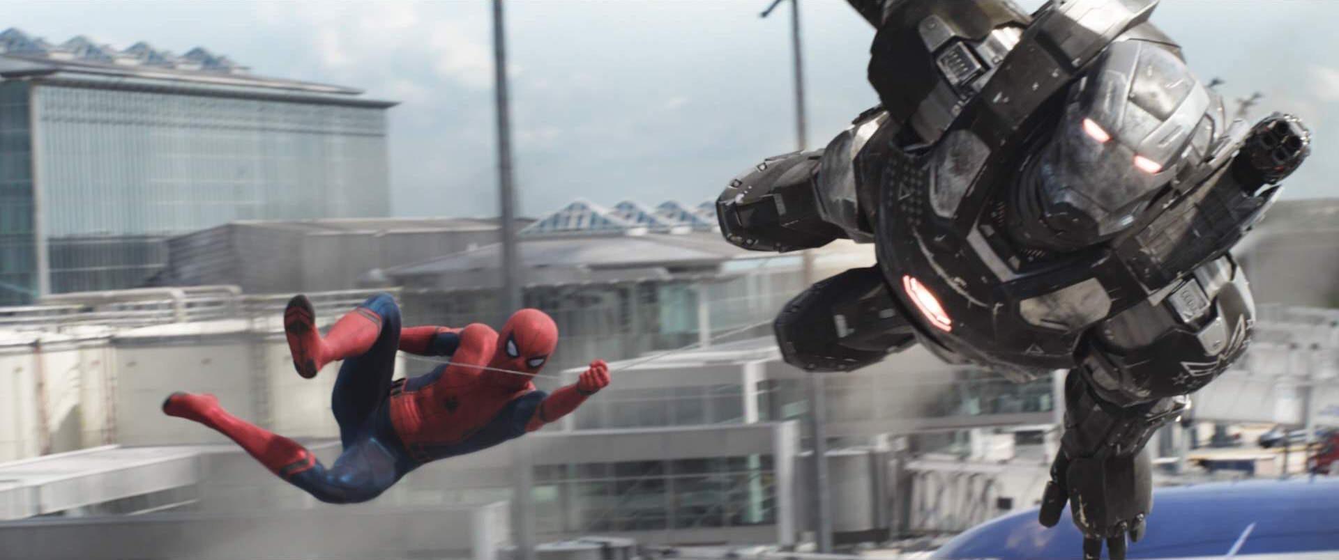 Cacw spider man attaque aux cotes de war machine