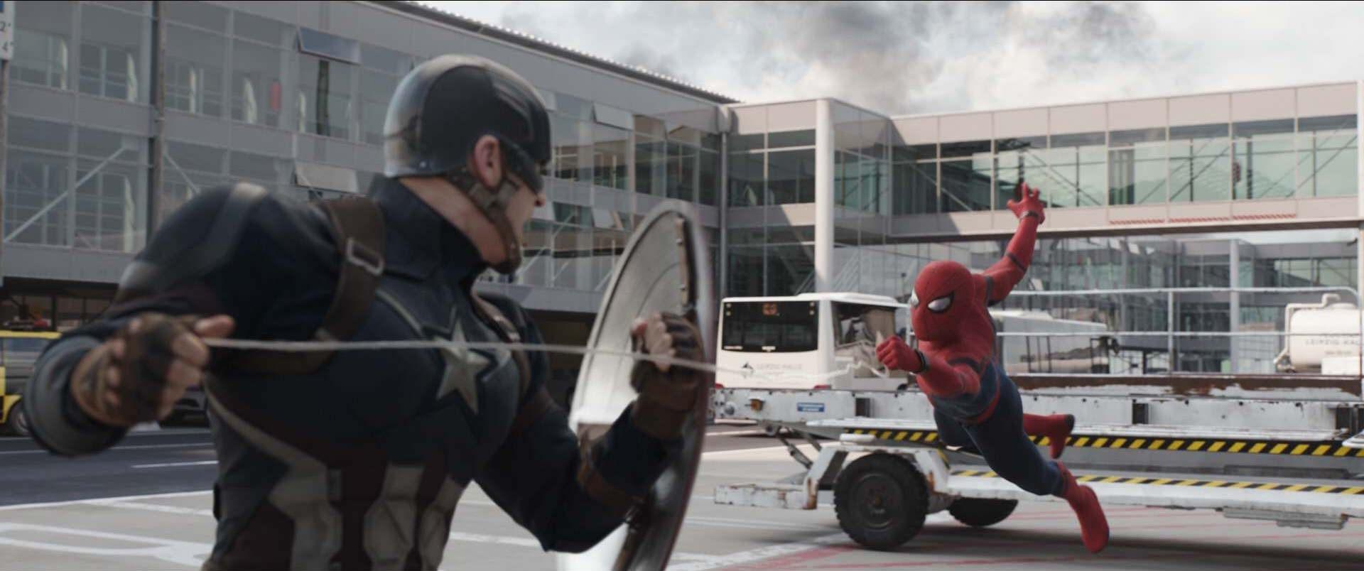 Cacw spider man est vaincu par captain america