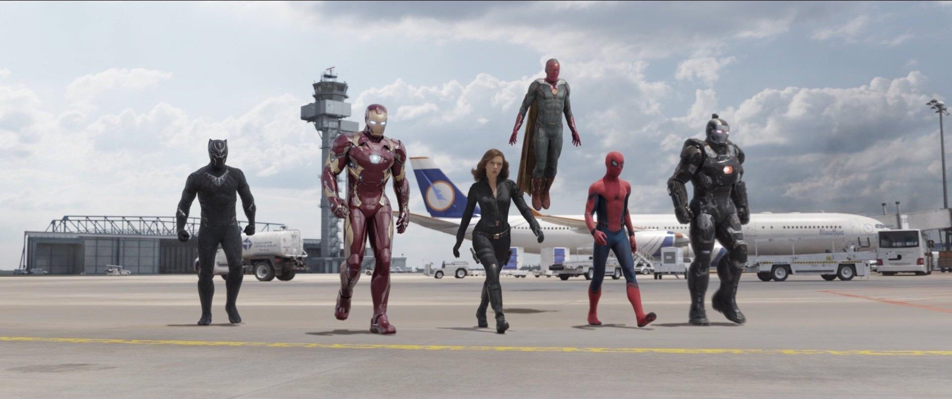 Cacw spider man fonce dans la bataille avec ses allies