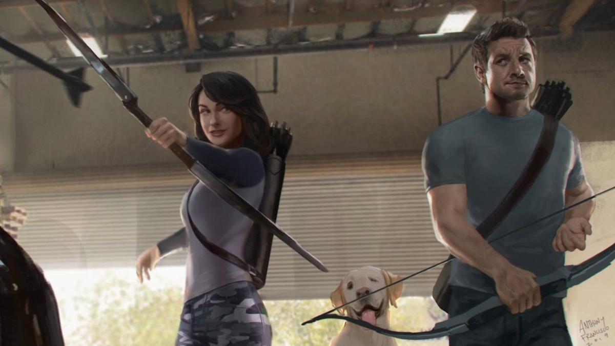 Hawkeye - Les premiers concepts-arts de la série ... avec Lucky le Chien !